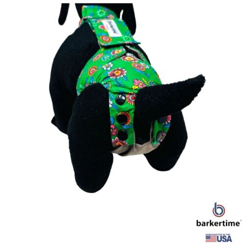 green spring flower on frosty cream snappy diaper overall model 3 green spring flower on frosty cream snappy diaper overall model 3