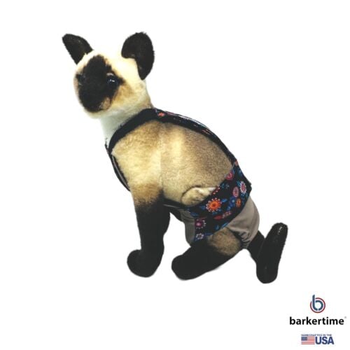 spring flower bloom on brown cat diaper overall model 1 spring flower bloom on brown cat diaper overall model 1