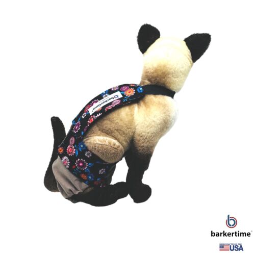 spring flower bloom on brown cat diaper overall model 3 spring flower bloom on brown cat diaper overall model 3