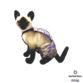 purple rose on brown cat diaper overall - model 1