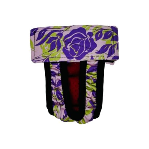 purple rose on brown diaper pull-up