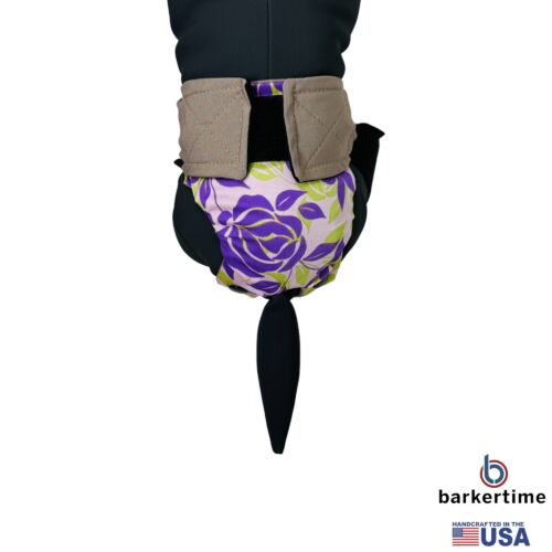 purple rose on brown diaper snappy - model 2 purple rose on brown diaper snappy - model 2