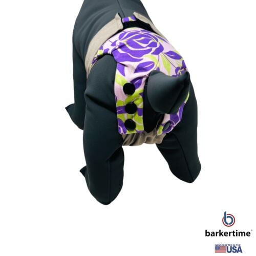 purple rose on brown diaper snappy - model 3 purple rose on brown diaper snappy - model 3