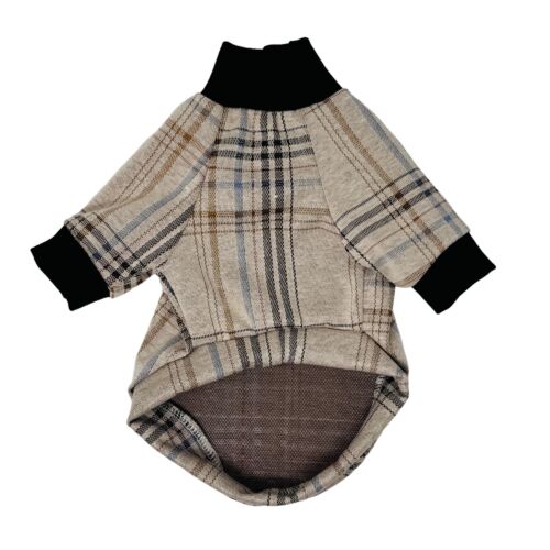 autumn haze tartan dog shirt - open autumn haze tartan dog shirt - open