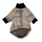 autumn haze tartan dog shirt - open