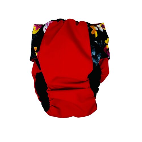 midnight blossom gala on red diaper - back midnight blossom gala on red diaper - back