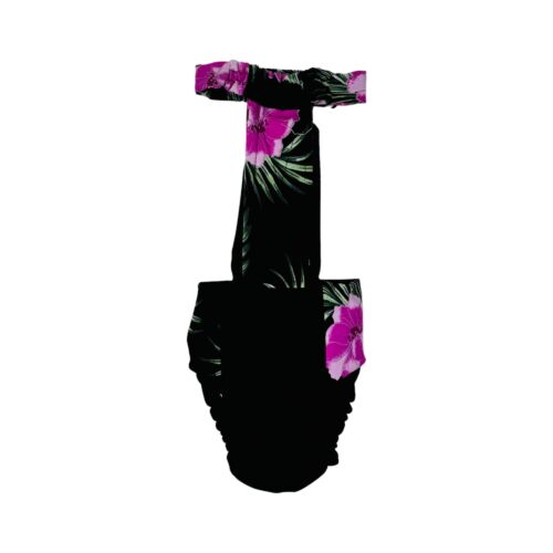 tropical twilight bloom diaper overall - back tropical twilight bloom diaper overall - back