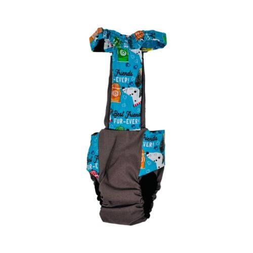 best friend fur-ever diaper overall - back best friend fur-ever diaper overall - back