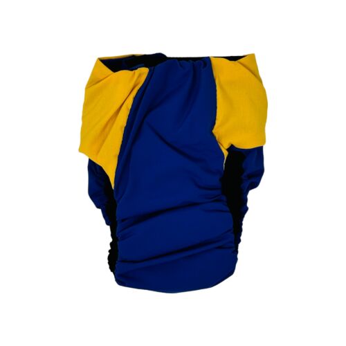 daffodil delight on blue diaper - back daffodil delight on blue diaper - back