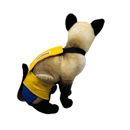 daffodil on blue cat diaper overall - model 3 daffodil on blue cat diaper overall - model 3