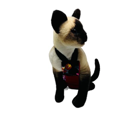 midnight blossom gala on red cat diaper overall - model 2 midnight blossom gala on red cat diaper overall - model 2