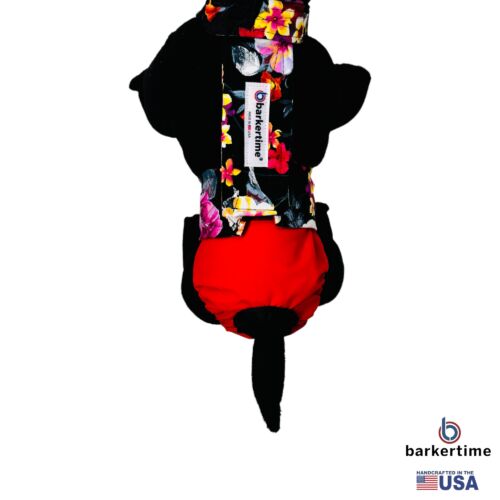 midnight blossom gala on red diaper overall - model 2 midnight blossom gala on red diaper overall - model 2