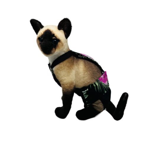 tropical twilight bloom cat diaper overall - model 1 tropical twilight bloom cat diaper overall - model 1