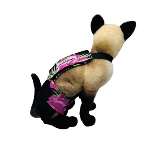 tropical twilight bloom cat diaper overall - model 3 tropical twilight bloom cat diaper overall - model 3