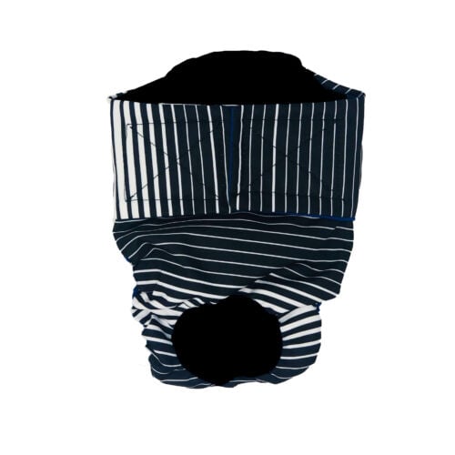 black stripes premium diaper - black