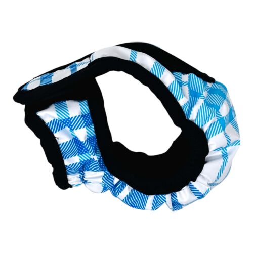 blue plaid diaper pull-up - side blue plaid diaper pull-up - side