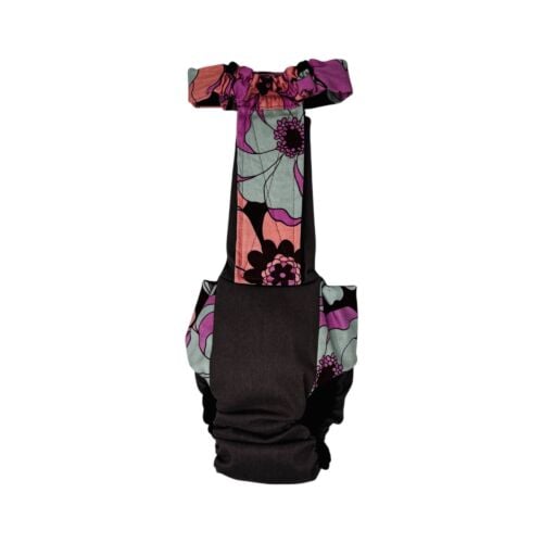 boho blossom diaper overall - back boho blossom diaper overall - back