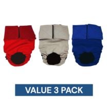 Value 3-pack: Red White and Blue Dog Diaper