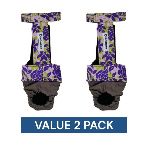 lavender leaf diaper overall 2pk