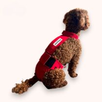 Cherry Red Dog Diaper Snappy Overall - Alternative to Belly Band