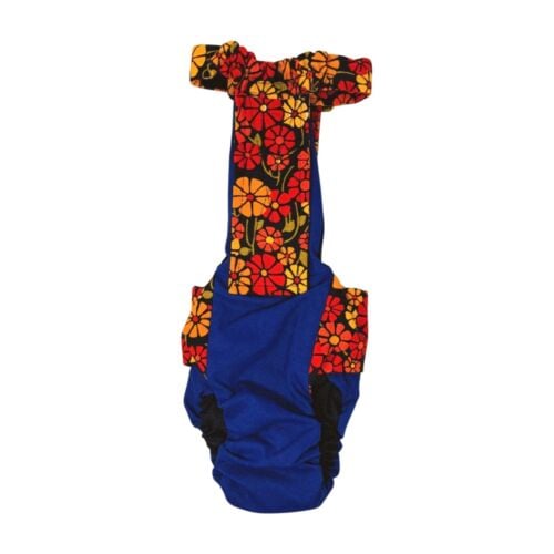 Ember Flora diaper overall - back Ember Flora diaper overall - back