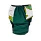 Ivory Botanica on Green diaper - back