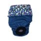 blue cosmos on navy diaper