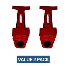 Value 2-pack: Cherry Red Dog Diaper Overall