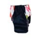 fancy harlequin on black diaper - back
