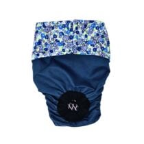 Flower Garden on Navy Dog Diaper