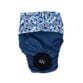 flower garden on navy diaper