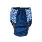 flower garden on navy diaper - back