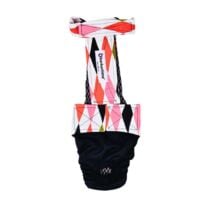 Fancy Harlequin on Black Dog Diaper Overall