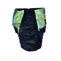 northern lights plaid diaper – back