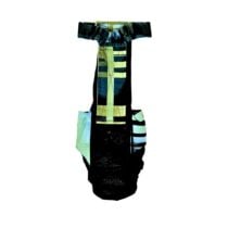northern lights plaid diaper overall – back