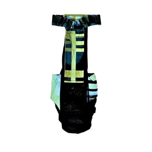 northern lights plaid diaper overall - back northern lights plaid diaper overall - back